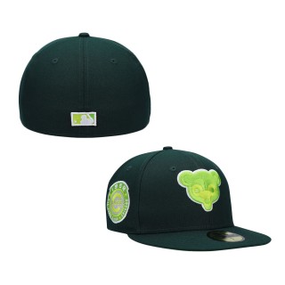 Chicago Cubs 1962 MLB All-Star Game Color Fam Lime Undervisor 59FIFTY Fitted Hat Green