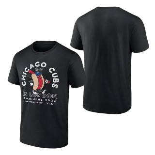 Chicago Cubs Black 2023 MLB World Tour London Series City Dog T-Shirt
