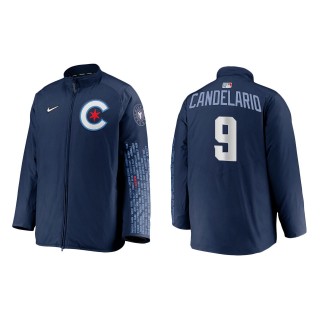 Chicago Cubs Jeimer Candelario Navy City Connect Dugout Jacket