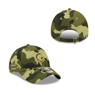 Chicago Cubs New Era Camo 2022 Armed Forces Day 9TWENTY Adjustable Hat