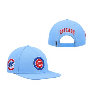 Chicago Cubs Pro Standard Light Blue Classic Wool Snapback Hat