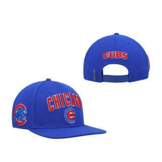 Chicago Cubs Pro Standard Royal Stacked Logo Snapback Hat