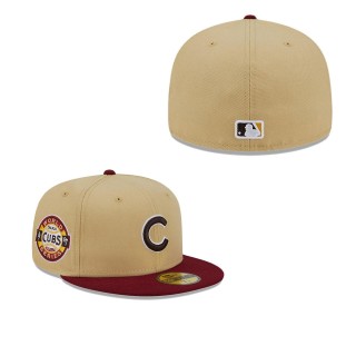 Chicago Cubs Vegas Gold Cardinal 59FIFTY Fitted Hat