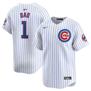 Chicago Cubs White #1 Dad Home Limited Jersey