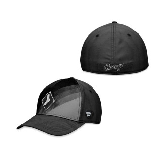 Chicago White Sox Black Iconic Gradient Flex Hat