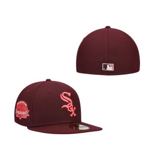 Chicago White Sox Color Fam Lava Red Undervisor Fitted Hat Maroon