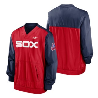 Chicago White Sox Navy Red Cooperstown Collection V-Neck Pullover Jacket