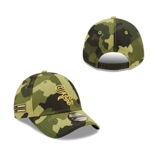 Chicago White Sox New Era Camo 2022 Armed Forces Day 9FORTY Snapback Adjustable Hat