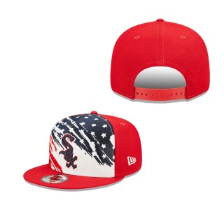 Men's Chicago White Sox Red 2022 4th of July Independence Day 9FIFTY Snapback Adjustable Hat
