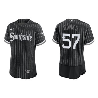 Men's Chicago White Sox Tanner Banks Black City Connect Authentic Jersey