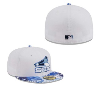 Chicago White Sox White Blue Flamingo 59FIFTY Fitted Hat