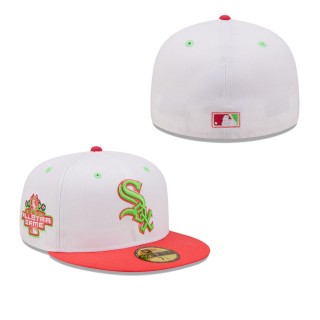 Men's Chicago White Sox White Coral 2003 MLB All-Star Game Strawberry Lolli 59FIFTY Fitted Hat