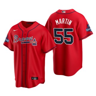 Chris Martin Men's Atlanta Braves Red Alternate 2021 World Series Champions Replica Jersey