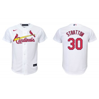Youth St. Louis Cardinals Chris Stratton White Replica Home Jersey