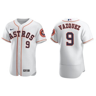 Men's Houston Astros Christian Vazquez White Authentic Home Jersey