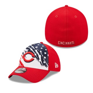 Men's Cincinnati Reds Red 2022 4th of July Independence Day 39THIRTY Flex Hat