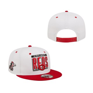 Cincinnati Reds Retro Title 9FIFTY Snapback Hat White Red