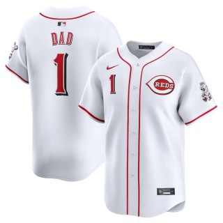 Cincinnati Reds White #1 Dad Home Limited Jersey
