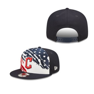 Men's Cleveland Guardians Navy 2022 4th of July Independence Day 9FIFTY Snapback Adjustable Hat