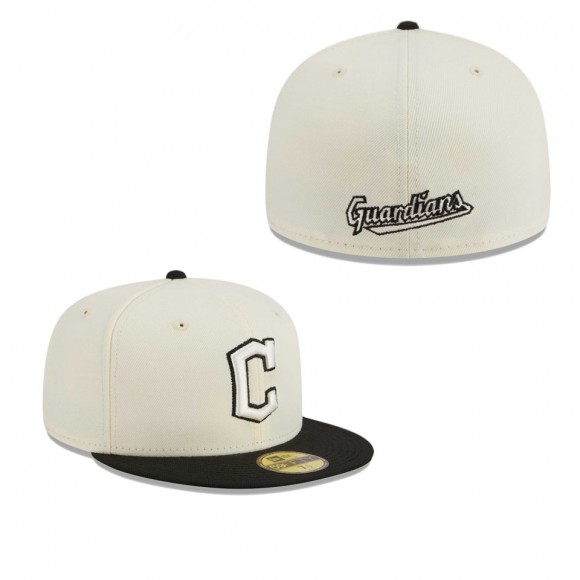 Cleveland Guardians Stone Black Chrome 59FIFTY Fitted Hat