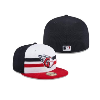 Cleveland Guardians White 2024 Batting Practice 59FIFTY Fitted Hat