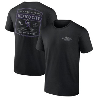 Colorado Rockies Black 2024 MLB World Tour Mexico City Series T-Shirts
