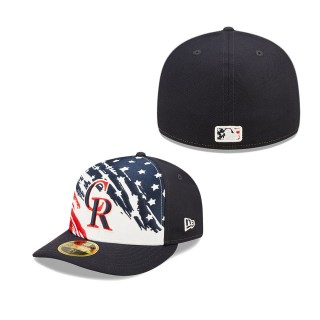 Men's Colorado Rockies Navy 2022 4th of July Independence Day Low Profile 59FIFTY Fitted Hat