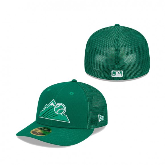 Colorado Rockies 2022 St. Patrick's Day On-Field Low Profile 59FIFTY Fitted Hat Green