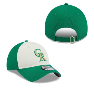 Colorado Rockies White Green 2024 St. Patrick's Day 9TWENTY Adjustable Hat