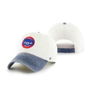 Chicago Cubs White Navy Apollo Two-Tone Cleanup Snapback Hat