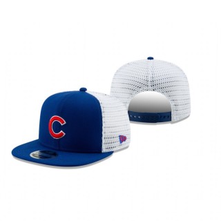 Chicago Cubs Royal White Mesh Fresh 9FIFTY Adjustable Hat