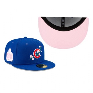 Cubs Royal Side Patch Bloom 59FIFTY Fitted Hat