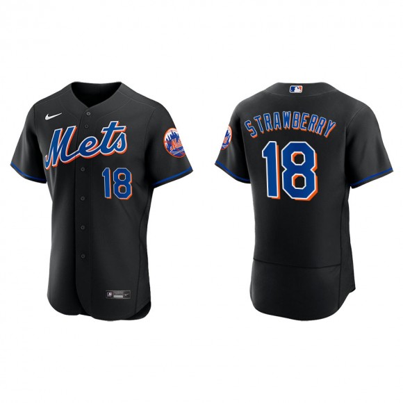 Darryl Strawberry New York Mets Black Alternate Authentic Jersey