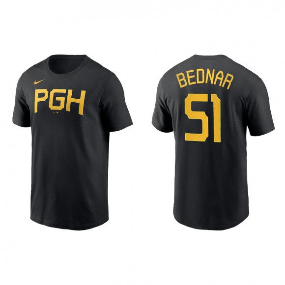 David Bednar Pittsburgh Pirates Black City Connect Wordmark T-Shirt