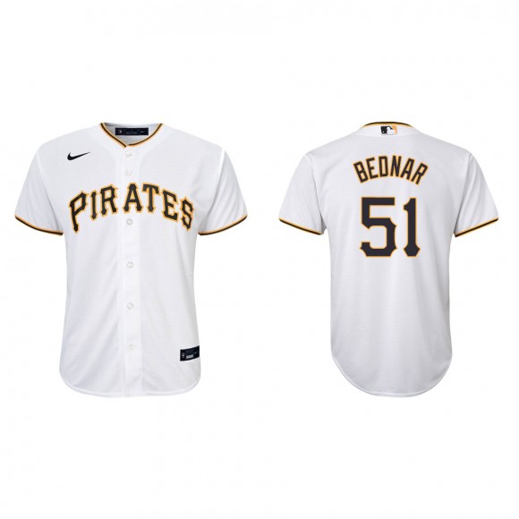 David Bednar Youth Pittsburgh Pirates White Home Replica Jersey