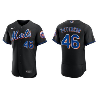 David Peterson New York Mets Black Alternate Authentic Jersey