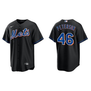 David Peterson New York Mets Black Alternate Replica Jersey