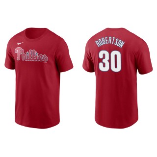 Men's Philadelphia Phillies David Robertson Red Name & Number T-Shirt
