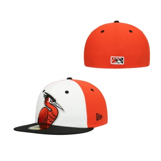 Delmarva Shorebirds White Authentic Collection Team Alternate 59FIFTY Fitted Hat