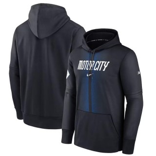 Detroit Tigers Black 2024 City Connect Authentic Collection Practice Performance Pullover Hoodie