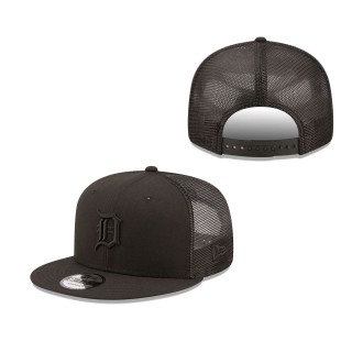 Men's Detroit Tigers Blackout Trucker 9FIFTY Snapback Hat