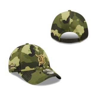 Detroit Tigers New Era Camo 2022 Armed Forces Day 9FORTY Snapback Adjustable Hat