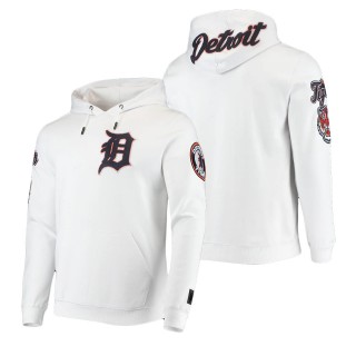 Detroit Tigers Pro Standard White Logo Pullover Hoodie