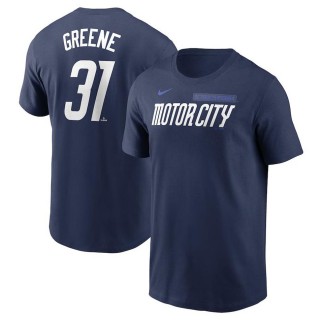 Detroit Tigers Riley Greene Navy 2024 City Connect Fuse T-Shirt