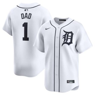 Detroit Tigers White #1 Dad Home Limited Jersey