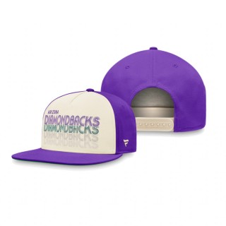 Arizona Diamondbacks Cream Purple True Classic Gradient Snapback Hat