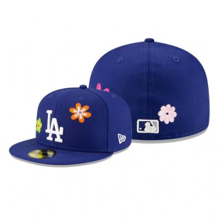 Dodgers Chain Stitch Floral Royal 59FIFTY Fitted Cap