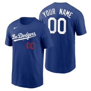 Los Angeles Dodgers Custom Royal 2021 City Connect Name Number T-Shirt