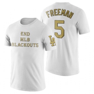 Los Angeles Dodgers Freddie Freeman White End Blackouts T-Shirt