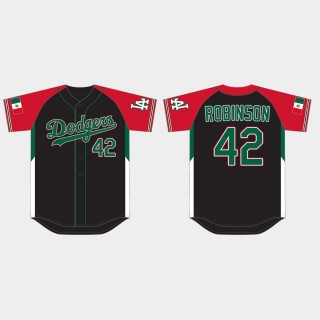 Dodgers Jackie Robinson Jersey 2021 Mexican Heritage Night Black